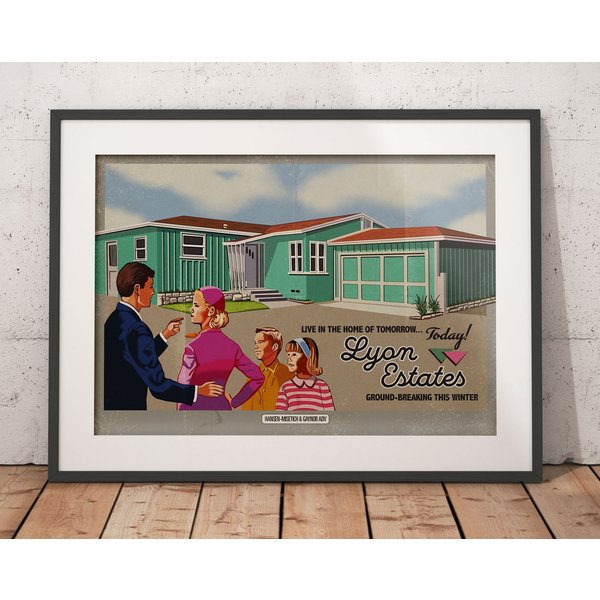 Back To The Future Inspired Lyon Estates Vintage Style Billboard Film