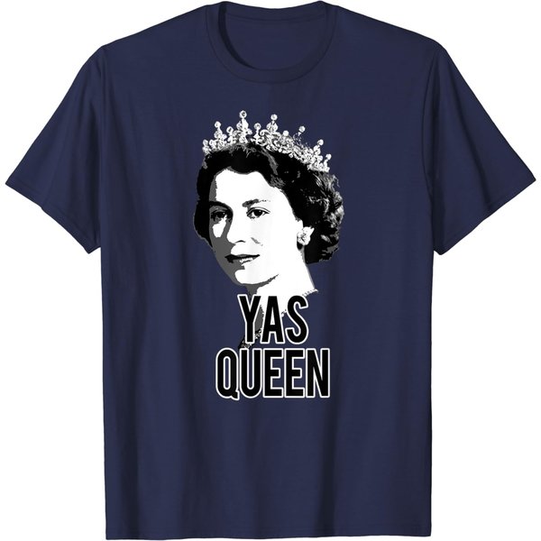 Yas Queen Elizabeth Ii England Meme T-Shirt British Crown-image