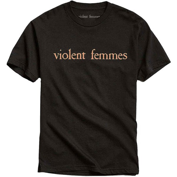 Violent Femmes Unisex Tee: Salmon Pink Vintage Logo-image