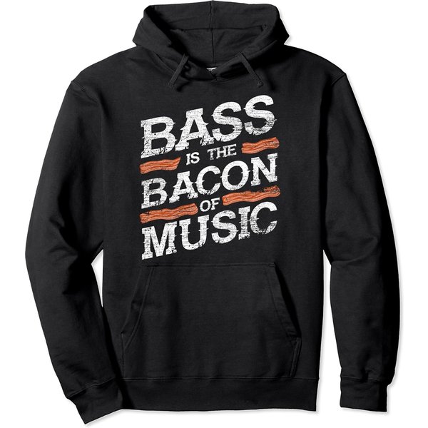 Bacon Of Music Bass Guitarist Bass Guitar Pullover Hoodie