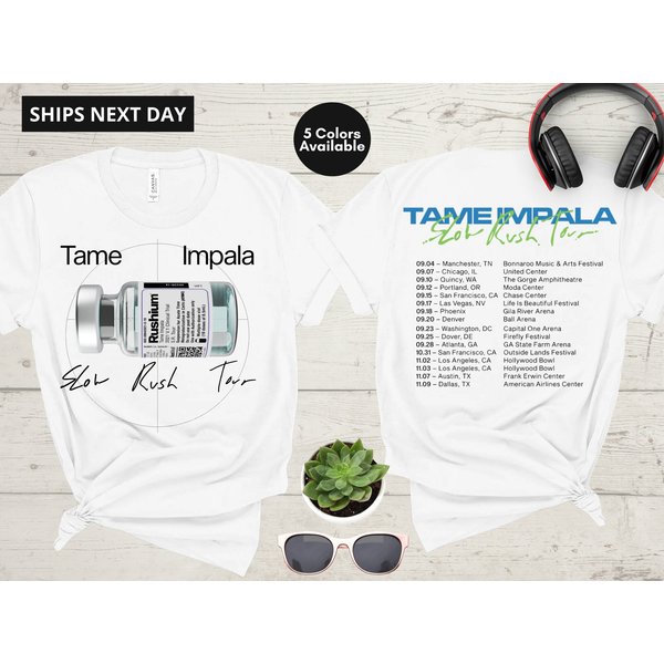 Tame Impala Slow Rush Tour 2022 Unisex T-Shirt-image