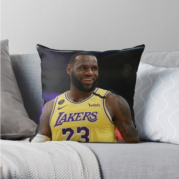 Lebron James Fan Art & Merch Throw Pillow-image