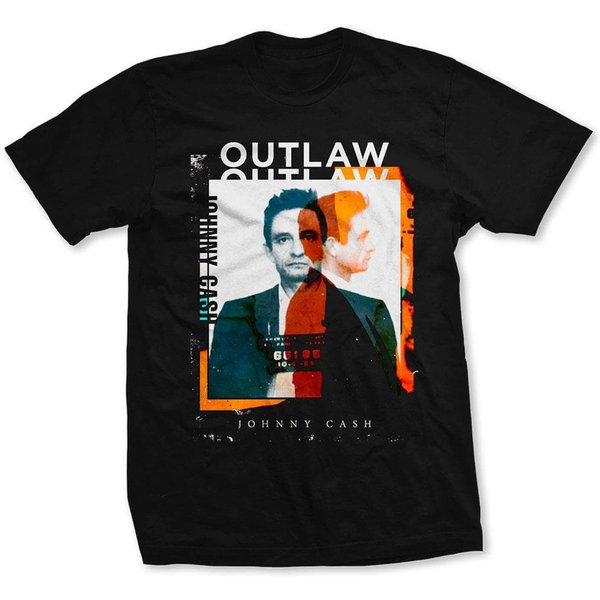 Johnny Cash Unisex Tee: Outlaw Photo-image