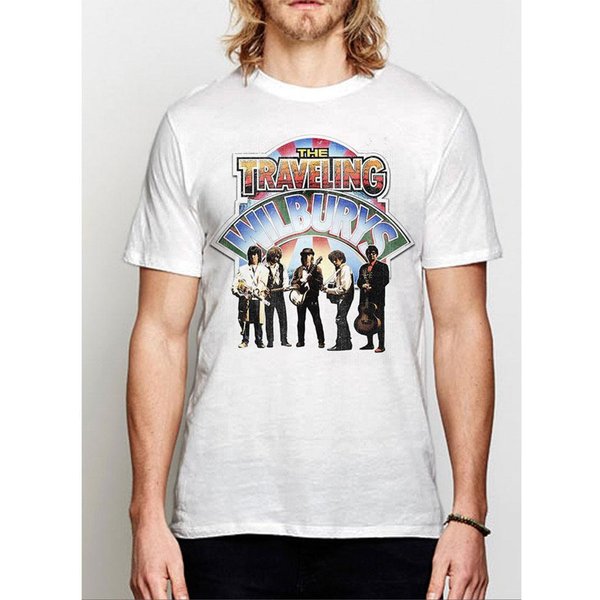 The Traveling Wilburys Unisex Tee: Band Photo-image