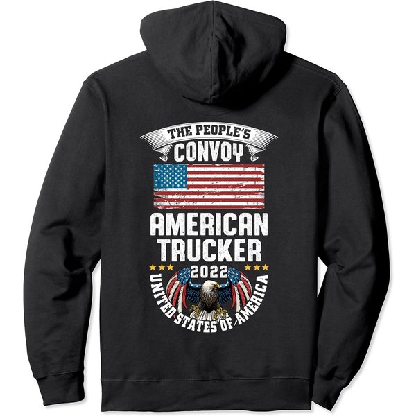 2022 Freedom Convoy America Truckers Freedom Convoy Usa Pullover Hoodie-image