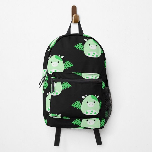 Green Mint Cow Dragon Squishmallows Backpack-image