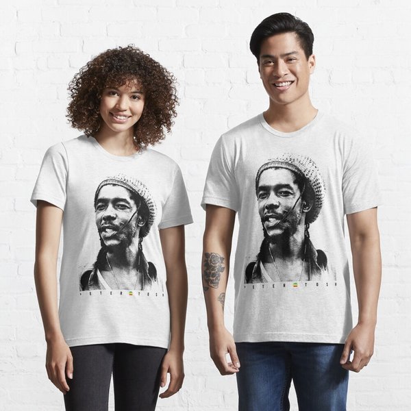 Peter Tosh Reggae Bs Head (White) Essential T-Shirt-image