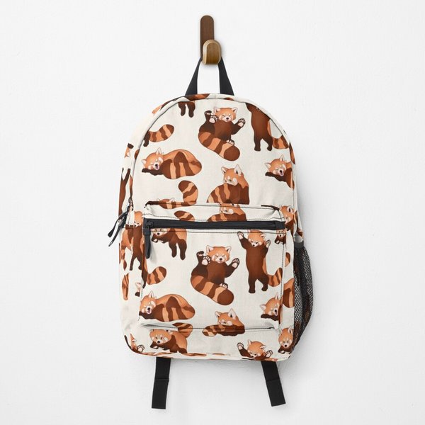 Red Panda Pattern Backpack-image