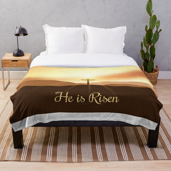 He Is Risen Throw Blanket-image