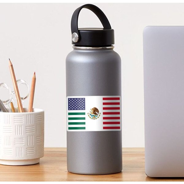 Mexican-American Flag Sticker-image