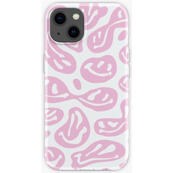 Pink Melted Smiley Faces Iphone Case-image