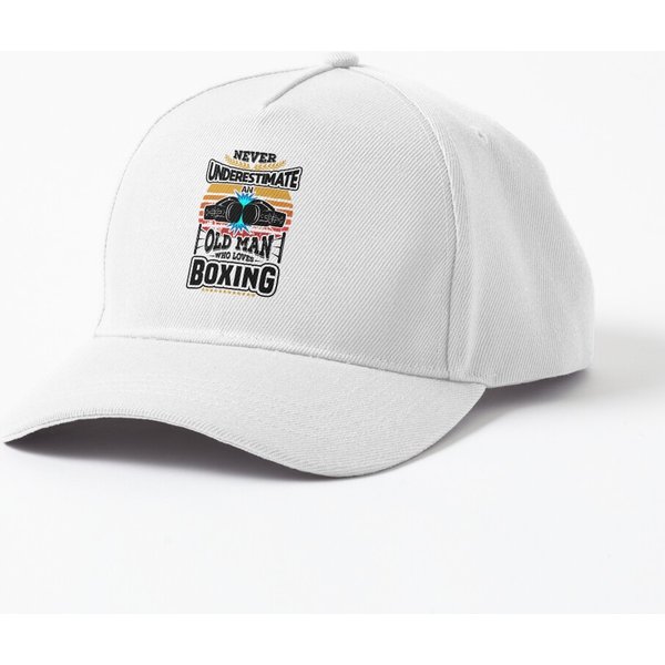 Never Underestimate An Old Man Who Loves Boxing Baseball Cap-image