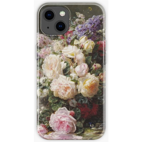 Jean - Baptiste Robie - Still Life With Roses Iphone Case