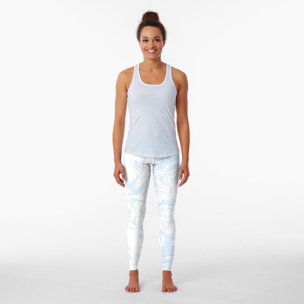 Baby Blue Marble Leggings