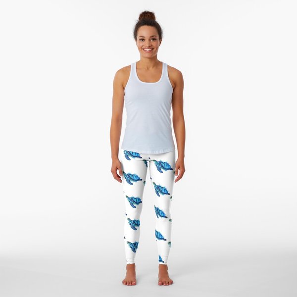 Watercolor Turtle Leggings
