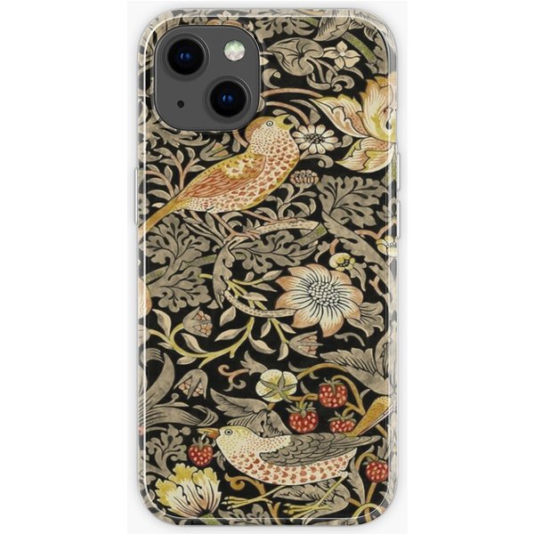 William Morris- Strawberry Thief Design Iphone Case-image