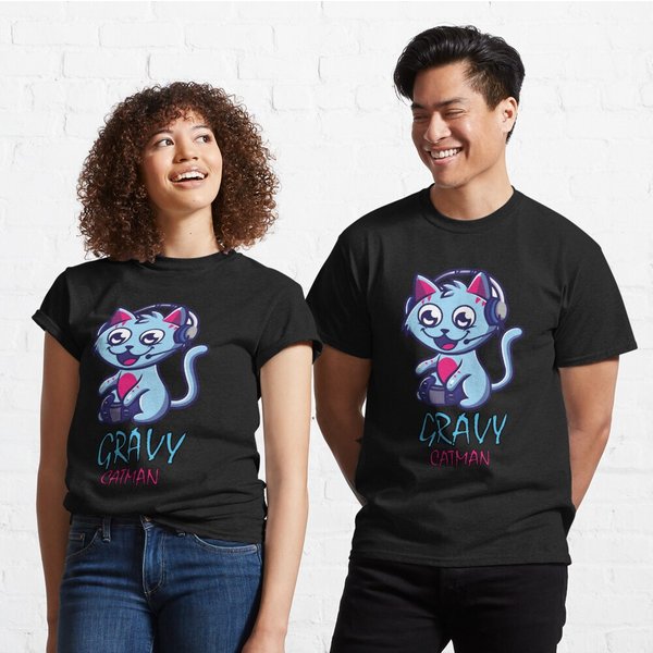 Gravy Cat Man Gaming Classic T-Shirt-image