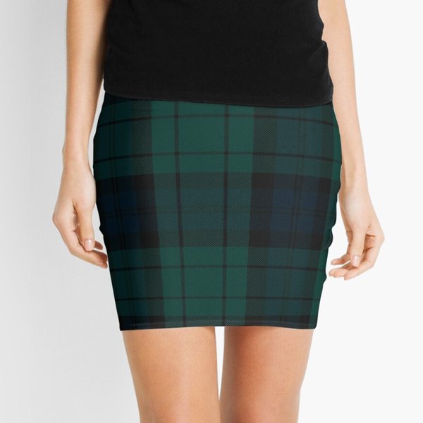 Black Watch Tartan Mini Skirt