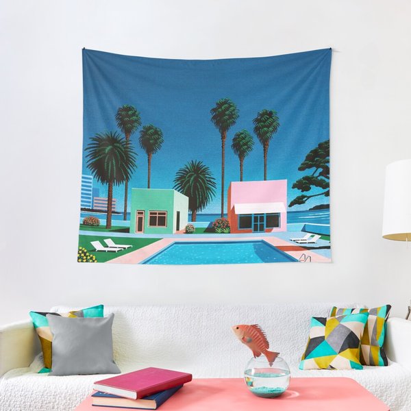 Hiroshi Nagai Vaporwave Tapestry-image