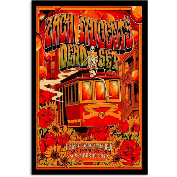 Zach Nugent Dead Set Great American Music Hall San Francisco, Ca November 12, 2023 Poster