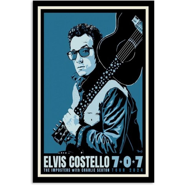 Elvis Costello 707 The Imposter With Charlie Sexton Tour 2024 Poster-image