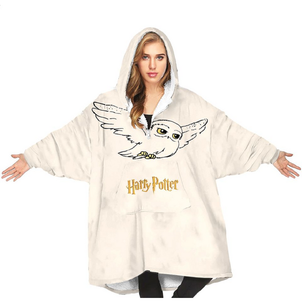 Harry Potter Beige Hedwig Blanket Hoodie-image
