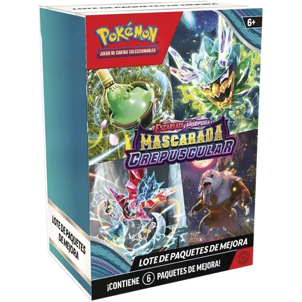 Pokemon TCG Escarlata y Purpura Mascarada Crepuscular Booster Bundle 6 Sobres