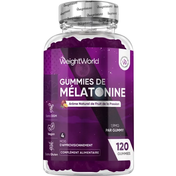Mélatonine Gummies 1,9 mg – Routine du coucher – WeightWorld
