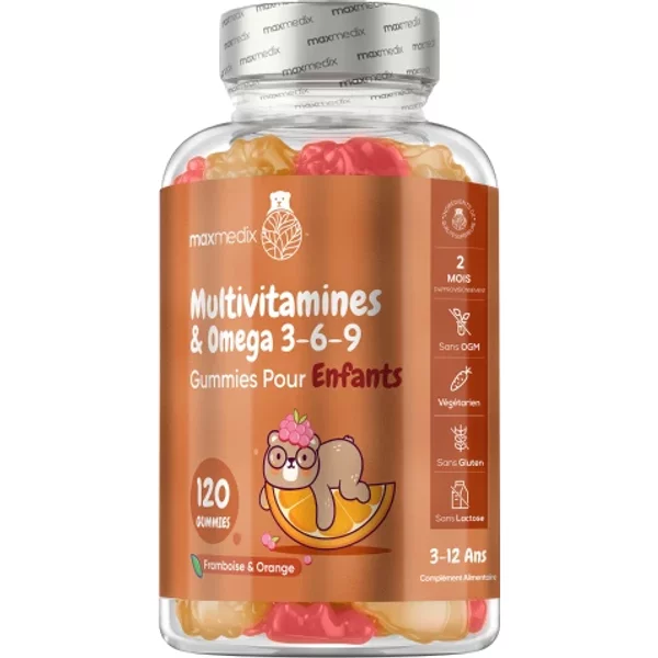 Gummies Multivitaminés Enfants - 120 Gummies Oméga 3-6-9