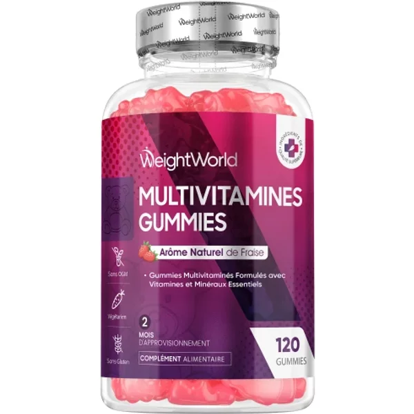 Gummies multivitaminées - 120 gummies nutritifs à mâcher