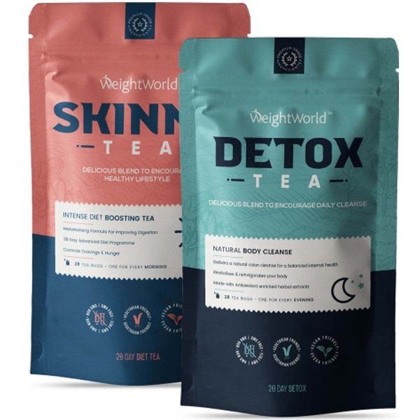 Lot de thés WeightWorld - Thé détox & thé détox - 28 jours pour rester en forme