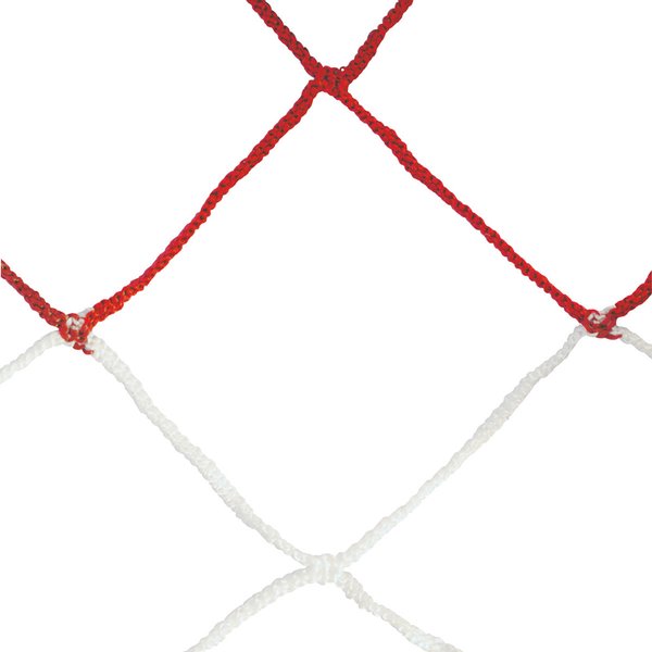 Coppia Di Reti Da Calcio A 11 Europee Bicolore Pp Intrecciato 4Mm Semplice Maglia 120 Nido D'ape Sporti-image