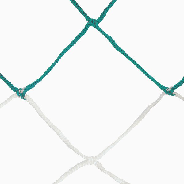 Paire De Filets Foot à 11 EuropéEn Bicolore Pp Tressé 4Mm Simple Maille 120 Nid D'abeille Sporti-image