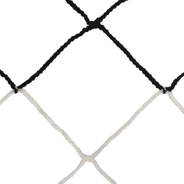 Coppia Di Reti Da Calcio A 11 Europee Bicolore Pp Intrecciato 4Mm Semplice Maglia 120 Nido D'ape Sporti-image