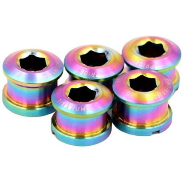 Vis De Plateaux Pride Racing Vortex - Titanium Large Kit-image