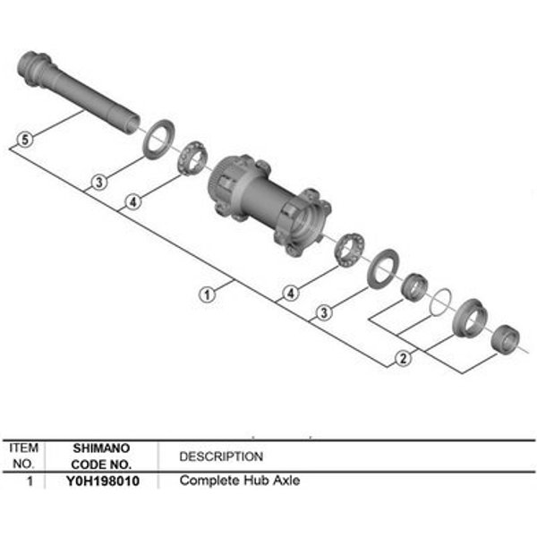 Axe De Moyeu Complet Shimano WH-RX570-TL-F12-image