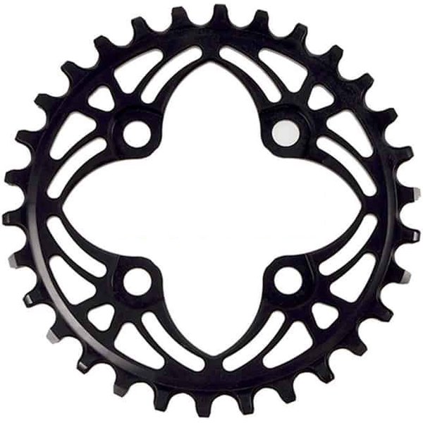 Plateau VTT En Aluminium 4 Branches Absolute Black 64 BCD Narrow Wide 28 T-image