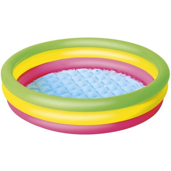 Aufblasbarer Swimmingpool Mit Aufblasbarem Boden 3 Ringe Baby Bestway-image