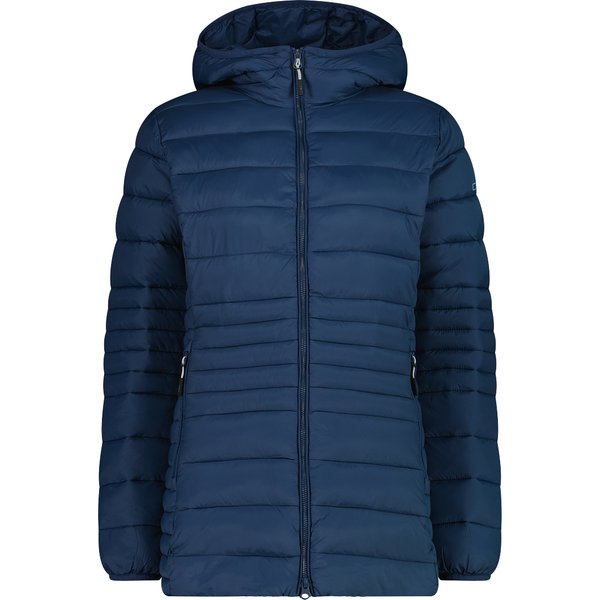 Women's long zip-up hooded Sorona Aura puffer jacket CMP