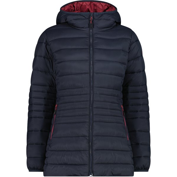 Women's long zip-up hooded Sorona Aura puffer jacket CMP