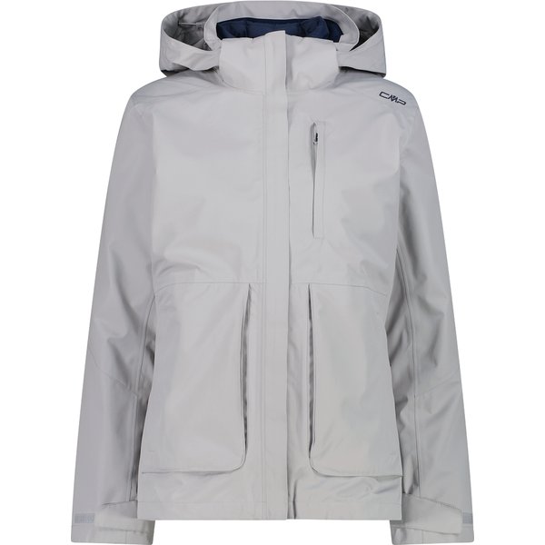 Women's zip-up puffer jacket with removable hood CMP