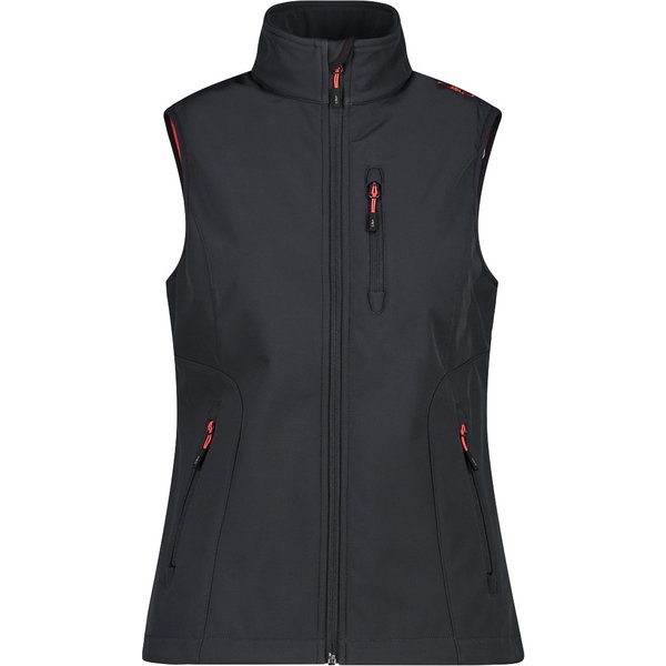 Dames softshell mouwloos jack CMP