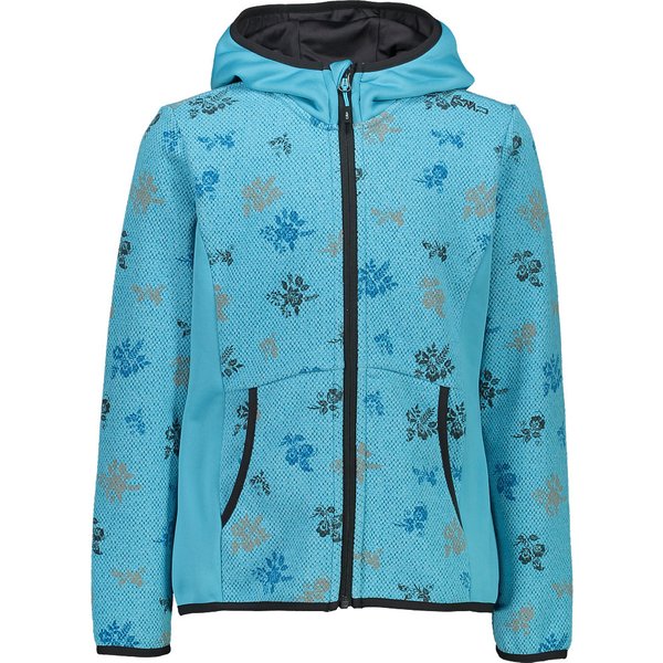 Sweatshirt à capuche fille CMP Floral Jacquard Pattern