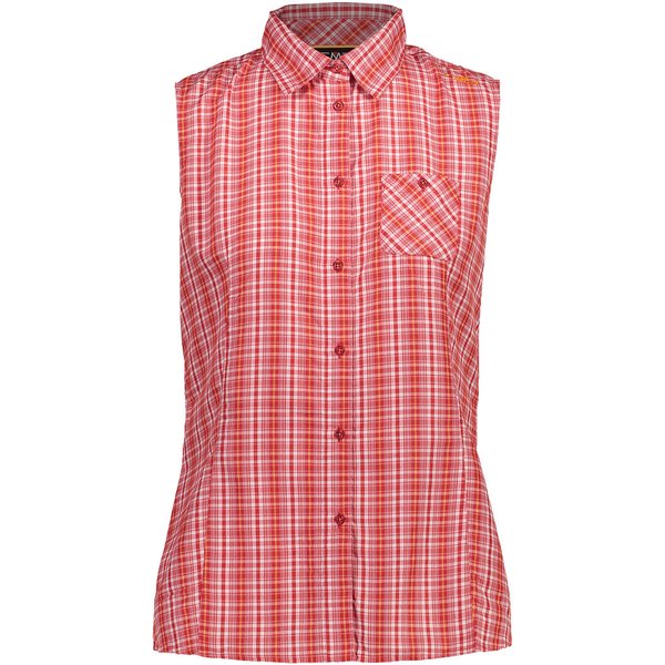 Checked sleeveless shirt for women CMP