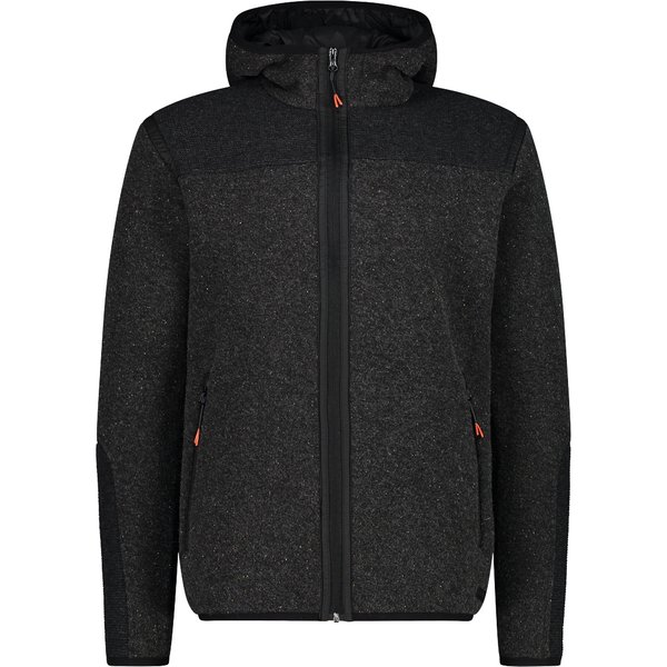 Sweatshirt à capuche wooltech zippé CMP