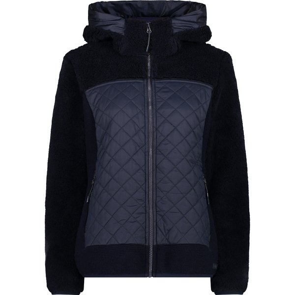 Veste à capuche wooltech femme CMP Teddy Fur effect