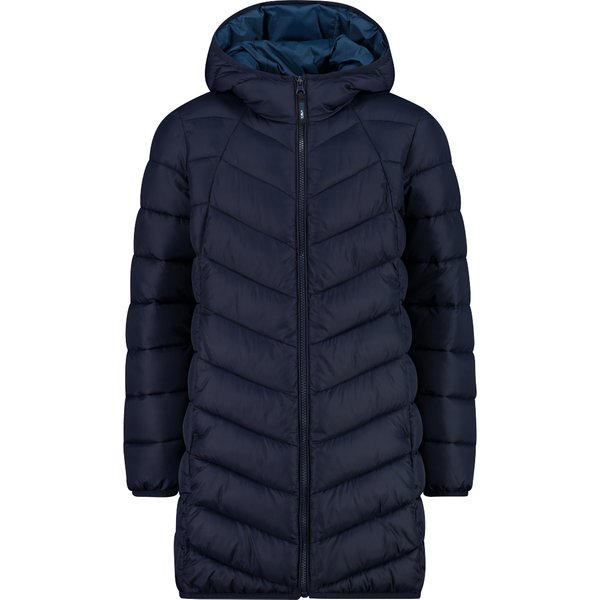 Long hooded puffer jacket for girls CMP