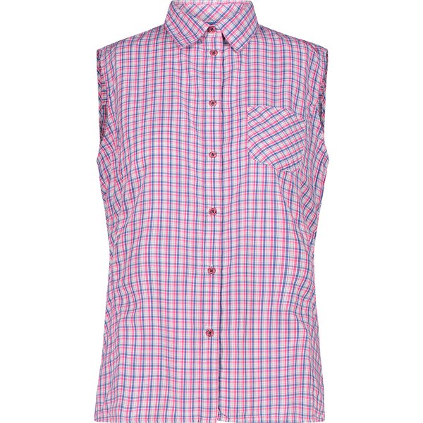 Sleeveless check shirt for women CMP
