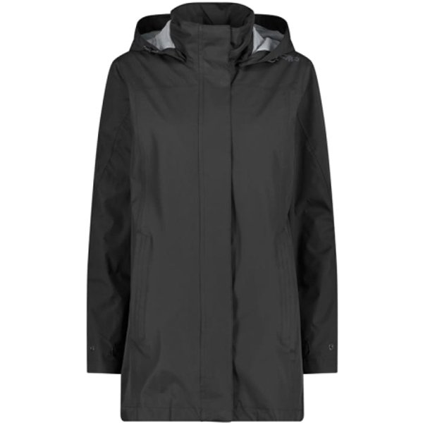 Women's waterproof hooded jacket with snap buttons CMP