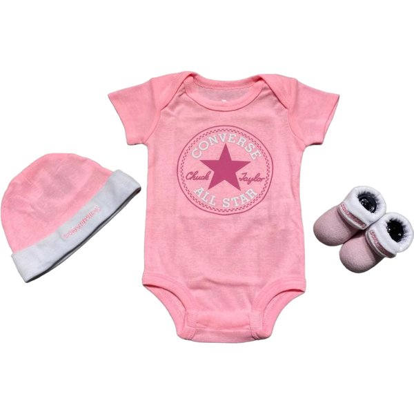 Set aus Strampelanzug, Mütze und Babys chuhen Converse CHN Classic CTP (x3)